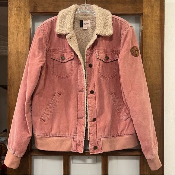 Roxy Desert Sands Sherpa-Lined Corduroy Jacket Size S - Picture 4 of 9